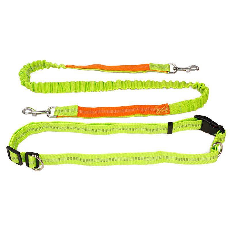 Sports Fitness Reflective Elastic Pet Running Traction Belt