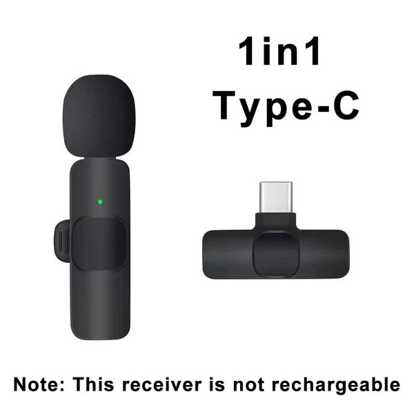 Mini Portable Wireless Lavalier Mic for iPhone & Android
